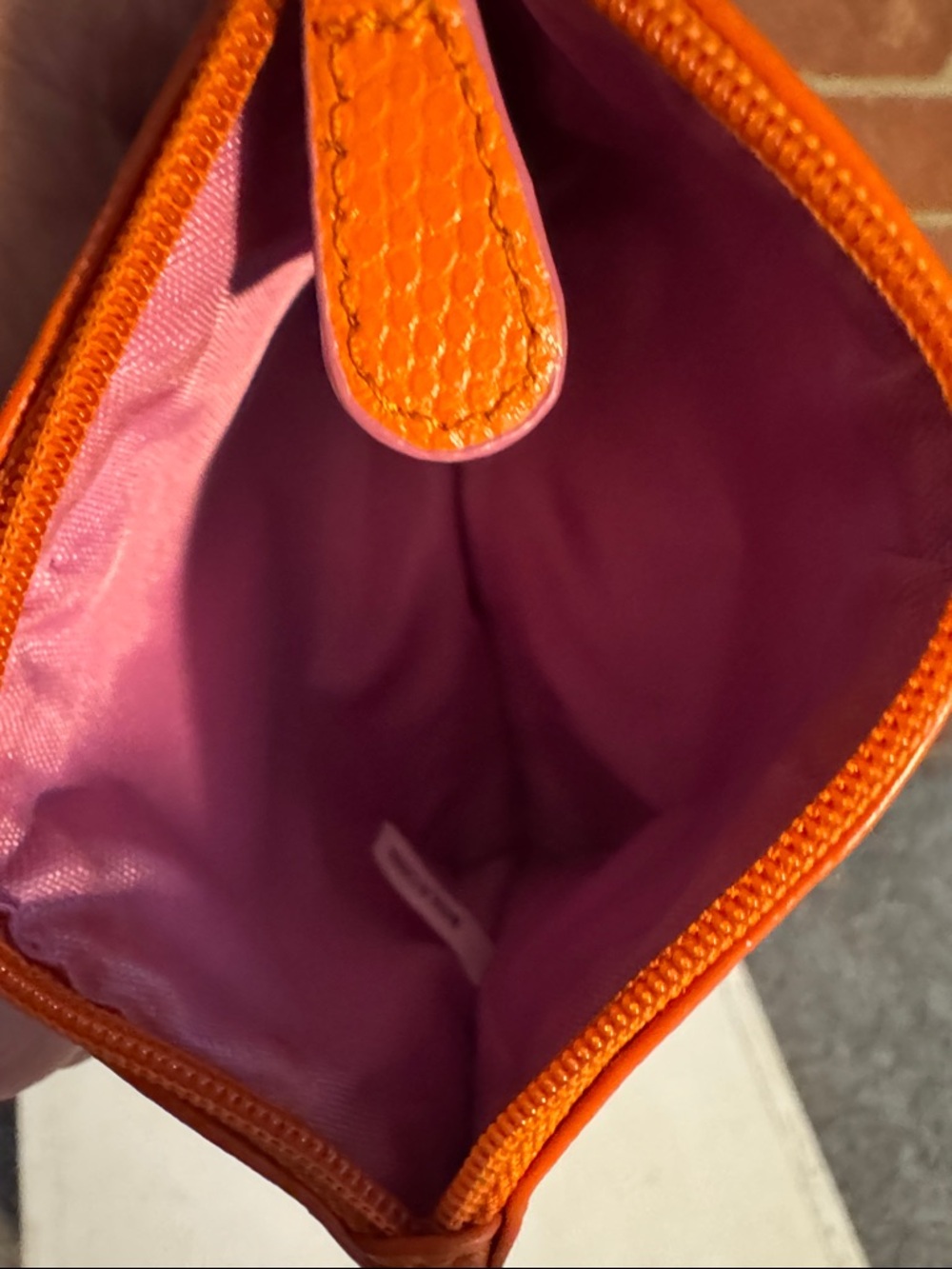 Baekgaard Pink & Orange Zip Coin Zipper Pouch - Picture 4 of 9